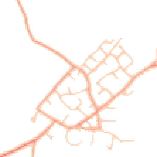 Daytime road noise heatmap for ST19 9RA