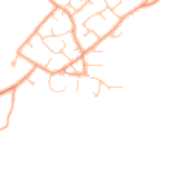 Daytime road noise heatmap for ST19 9RB