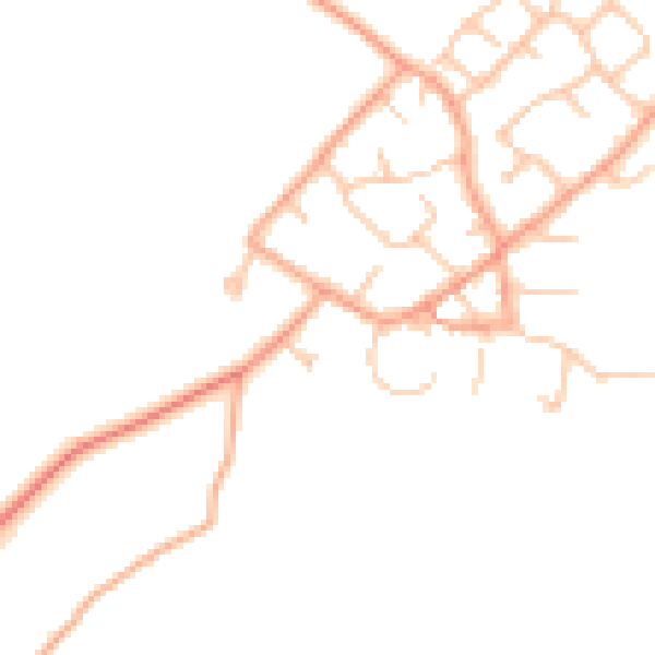 Daytime road noise heatmap for ST19 9RD