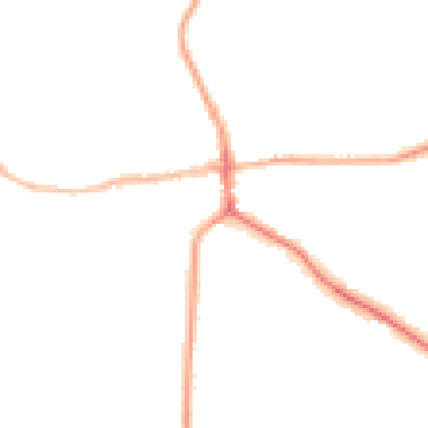Night-time road noise heatmap for ST21 6AA