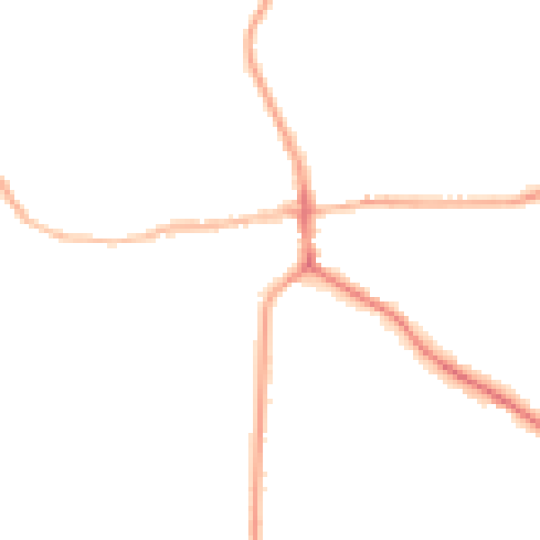 Night-time road noise heatmap for ST21 6AD