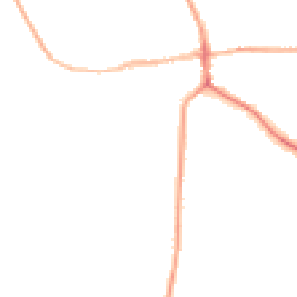 Night-time road noise heatmap for ST21 6AE