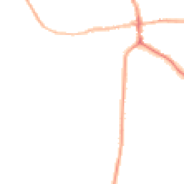 Night-time road noise heatmap for ST21 6AF