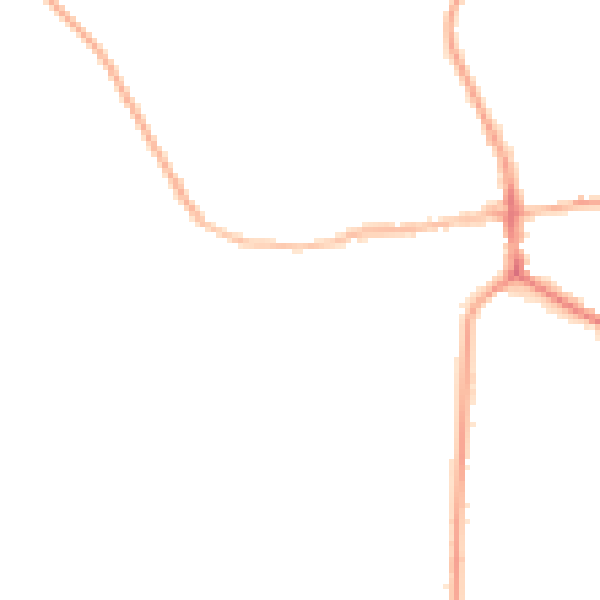 Night-time road noise heatmap for ST21 6AQ
