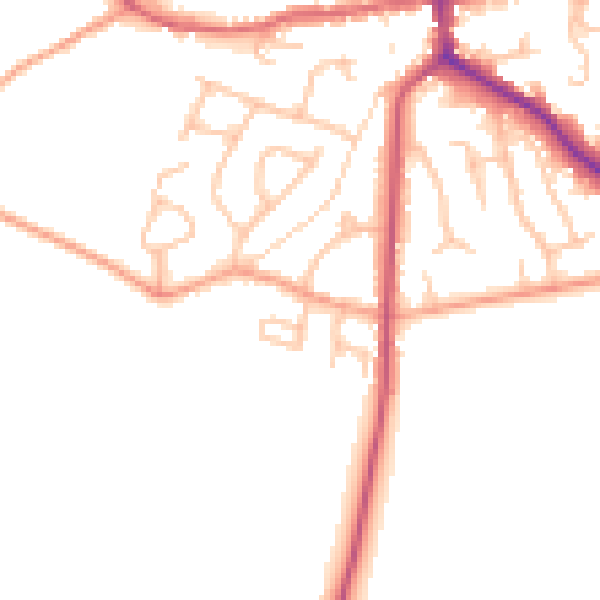 Daytime road noise heatmap for ST21 6AX