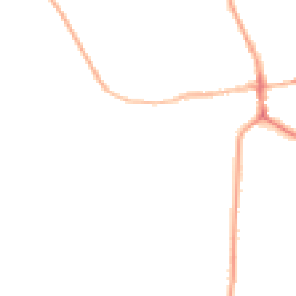 Night-time road noise heatmap for ST21 6AY