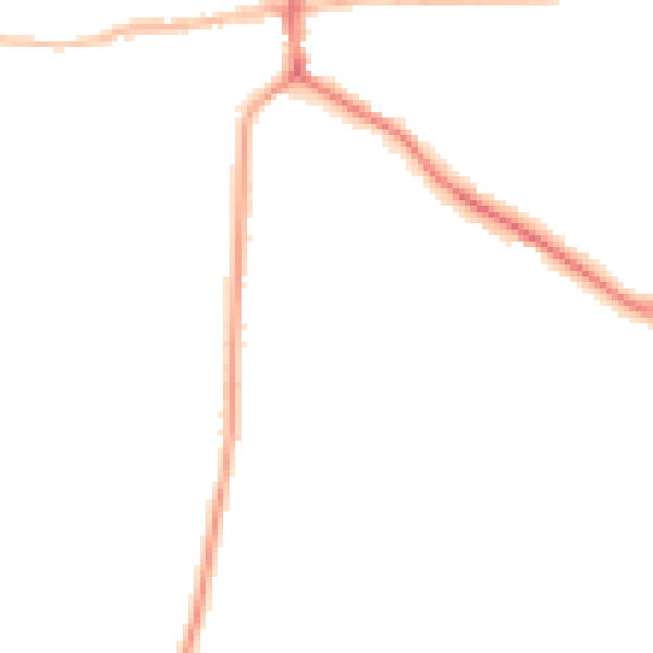Night-time road noise heatmap for ST21 6BA