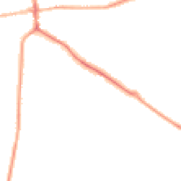 Night-time road noise heatmap for ST21 6BB