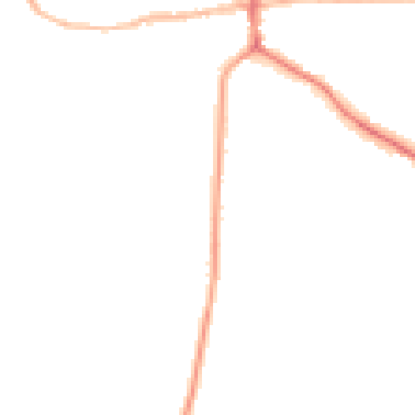 Night-time road noise heatmap for ST21 6BD