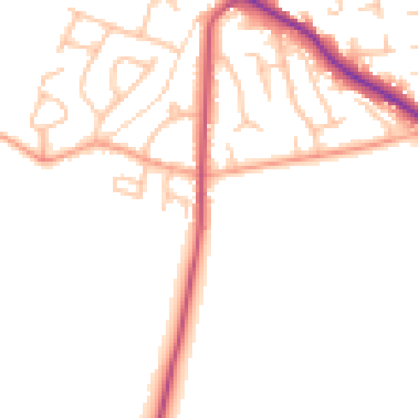 Daytime road noise heatmap for ST21 6BE