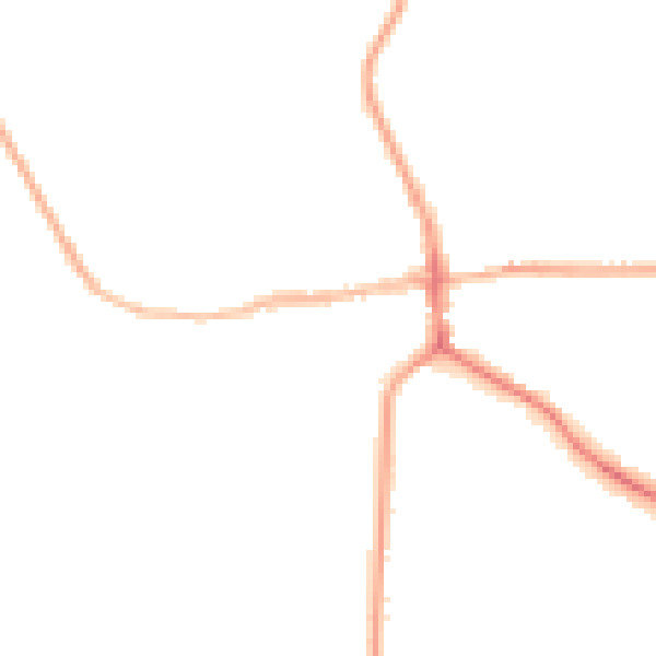 Night-time road noise heatmap for ST21 6BF