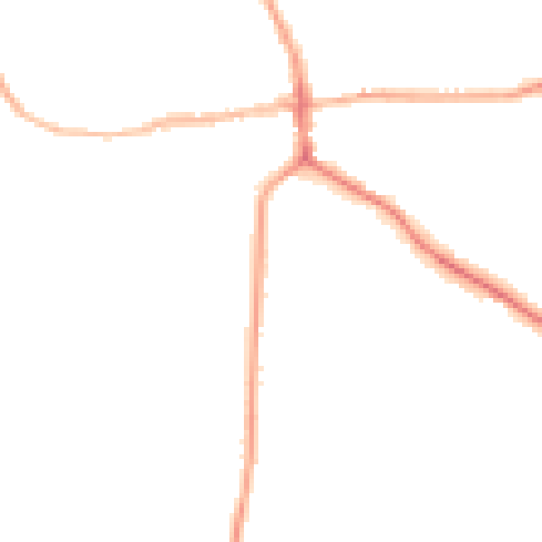 Night-time road noise heatmap for ST21 6BG