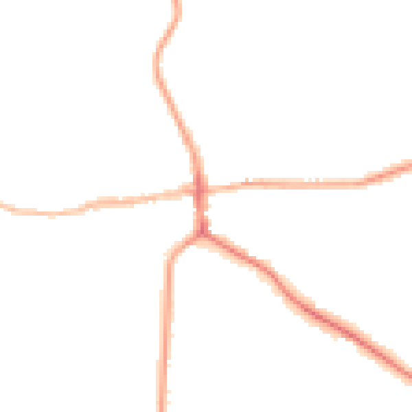 Night-time road noise heatmap for ST21 6BL