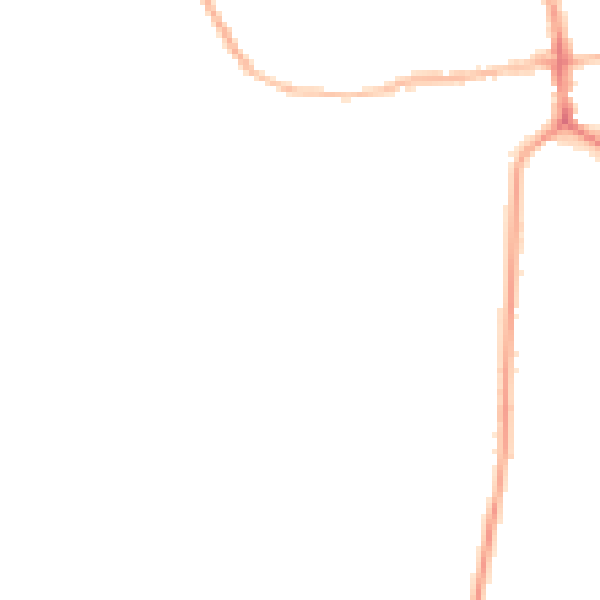 Night-time road noise heatmap for ST21 6BN