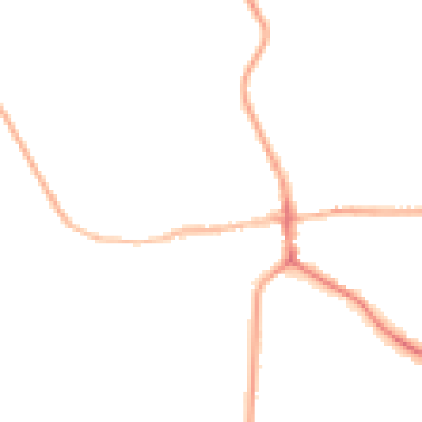 Night-time road noise heatmap for ST21 6BS