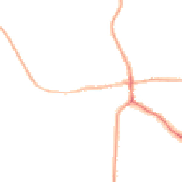 Night-time road noise heatmap for ST21 6BT