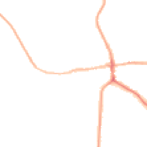 Night-time road noise heatmap for ST21 6BU