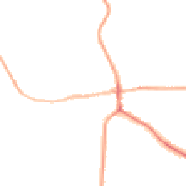 Night-time road noise heatmap for ST21 6BZ
