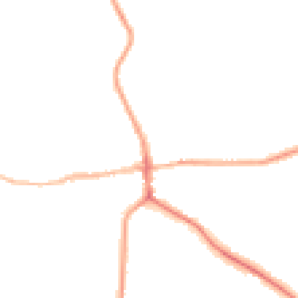 Night-time road noise heatmap for ST21 6DG