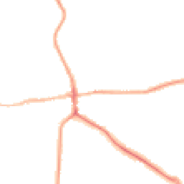 Night-time road noise heatmap for ST21 6DJ
