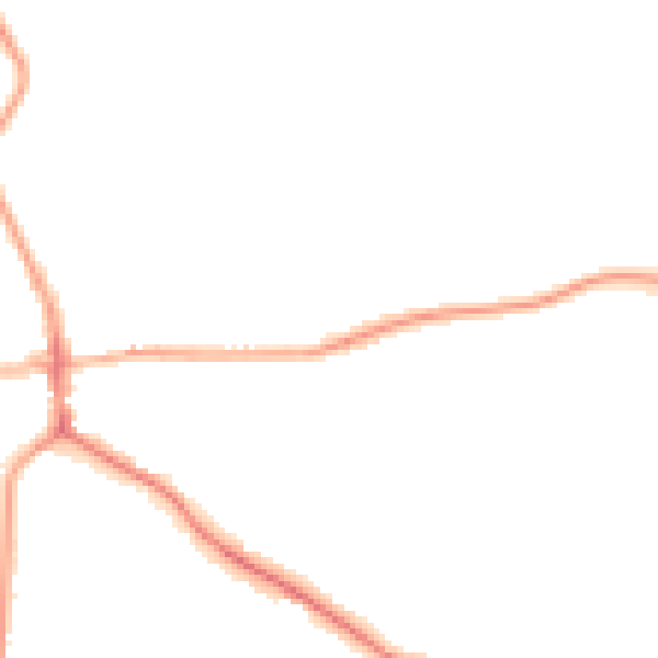 Night-time road noise heatmap for ST21 6DL