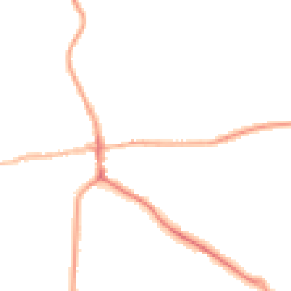 Night-time road noise heatmap for ST21 6DN