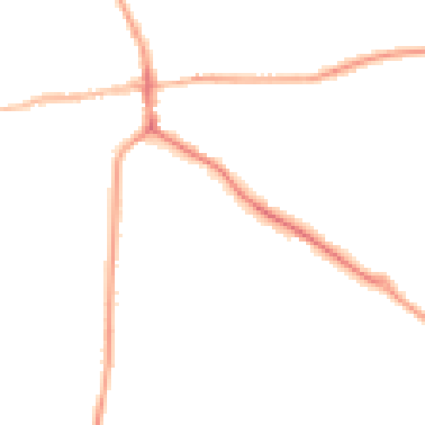 Night-time road noise heatmap for ST21 6DP