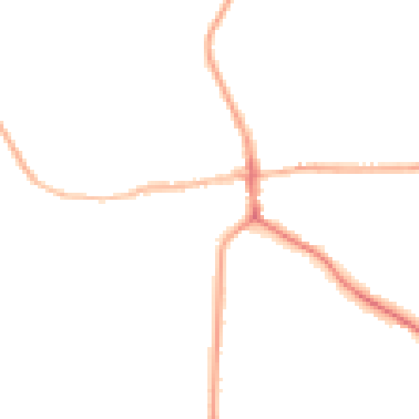 Night-time road noise heatmap for ST21 6DT