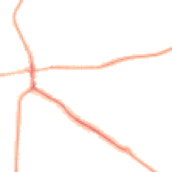 Night-time road noise heatmap for ST21 6DW