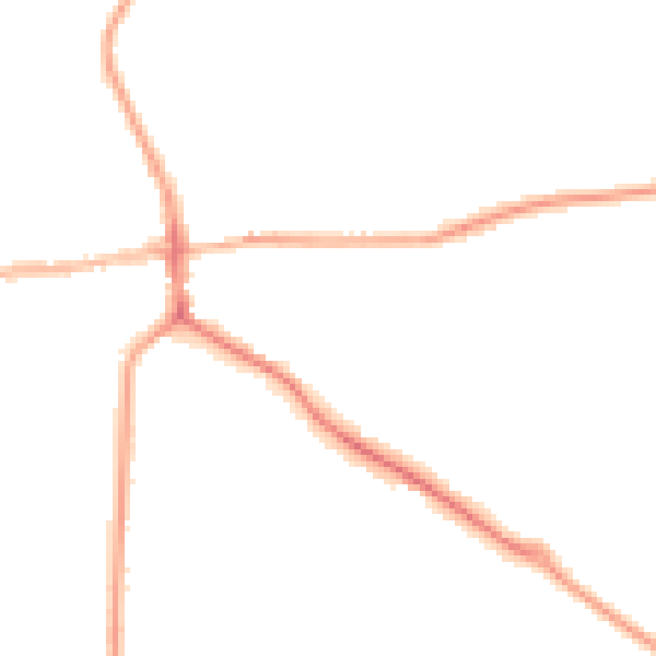 Night-time road noise heatmap for ST21 6DX