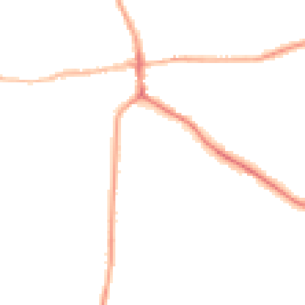 Night-time road noise heatmap for ST21 6EA