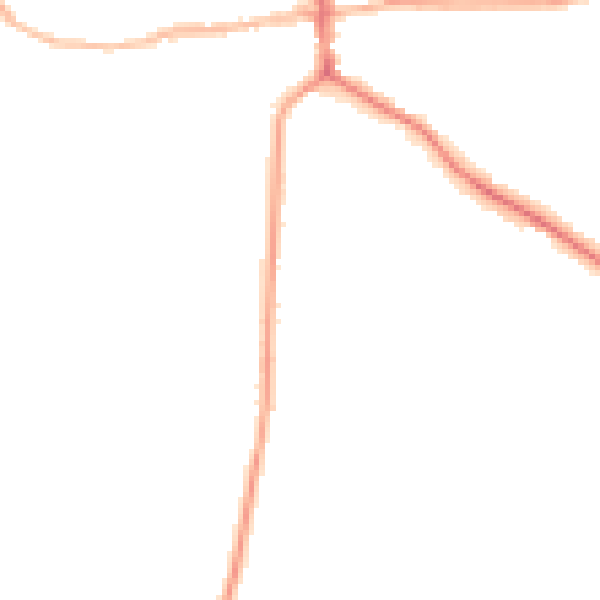 Night-time road noise heatmap for ST21 6EE