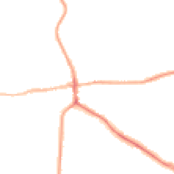 Night-time road noise heatmap for ST21 6EG