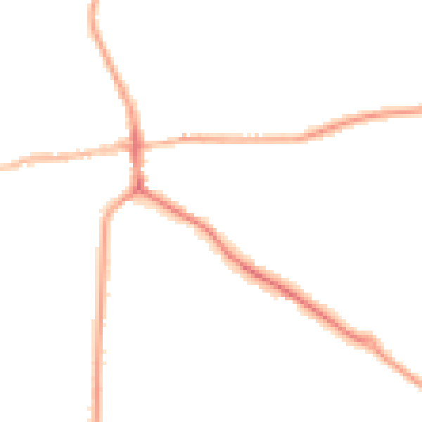 Night-time road noise heatmap for ST21 6FE