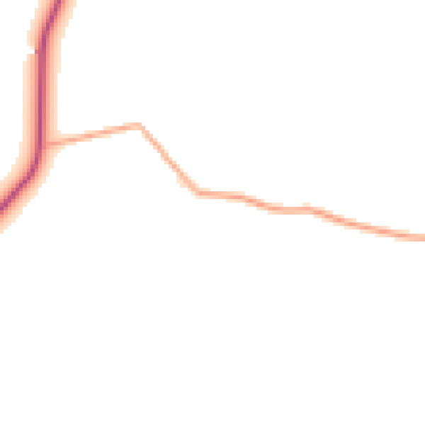 Daytime road noise heatmap for ST21 6HT