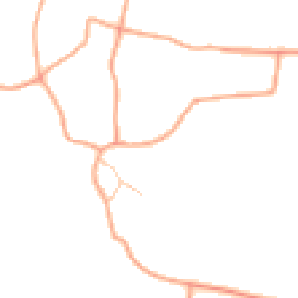 Daytime road noise heatmap for ST21 6JU