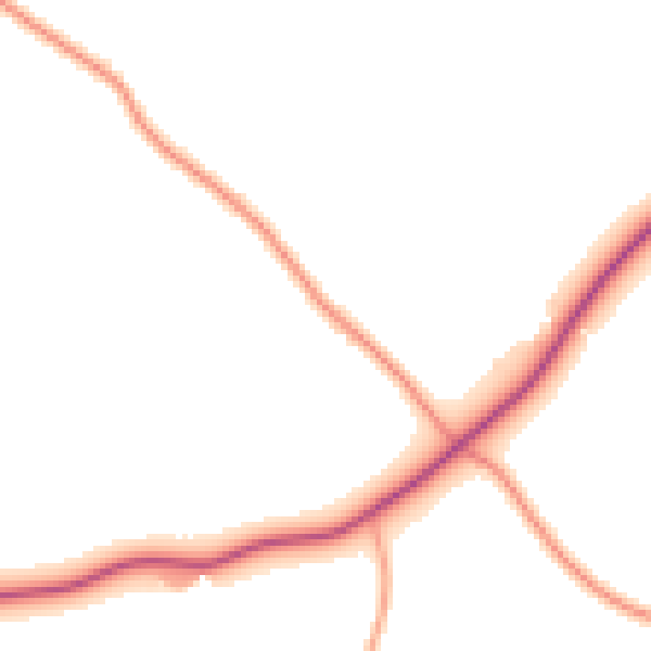 Daytime road noise heatmap for ST21 6JX