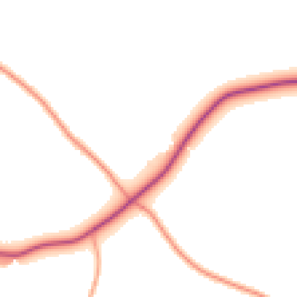 Daytime road noise heatmap for ST21 6LL