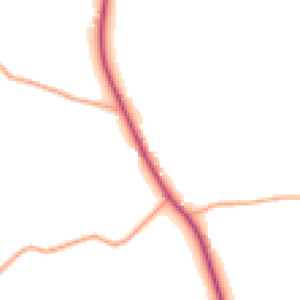 Daytime road noise heatmap for ST21 6LX