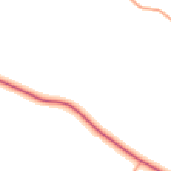 Daytime road noise heatmap for ST21 6NR
