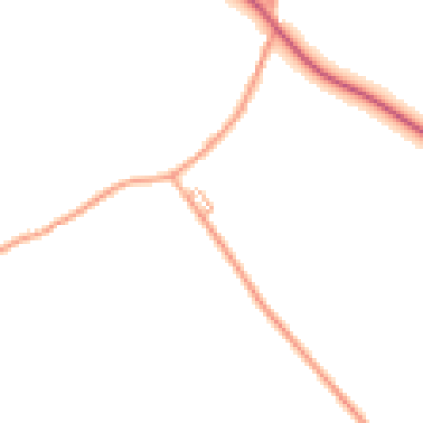 Daytime road noise heatmap for ST21 6PL