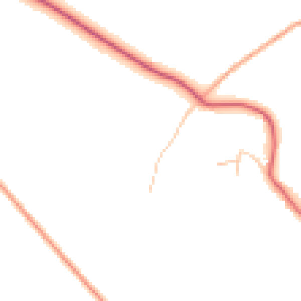 Daytime road noise heatmap for ST21 6PQ