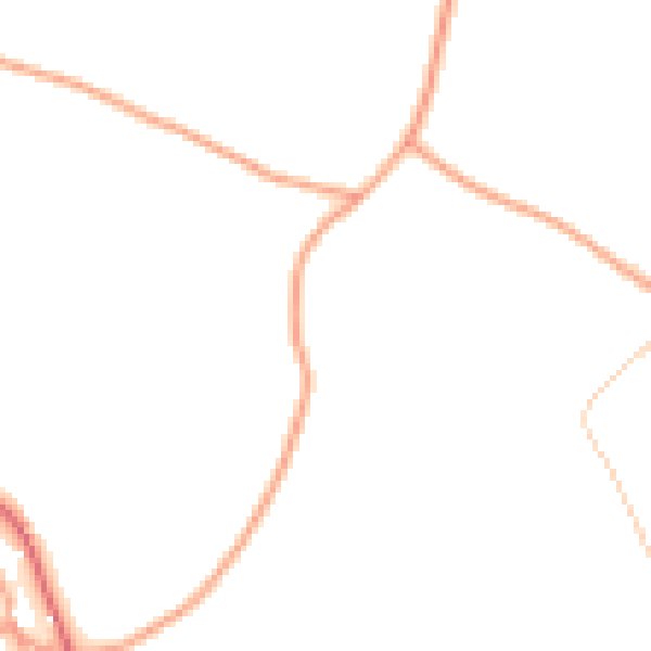 Daytime road noise heatmap for ST21 6QA