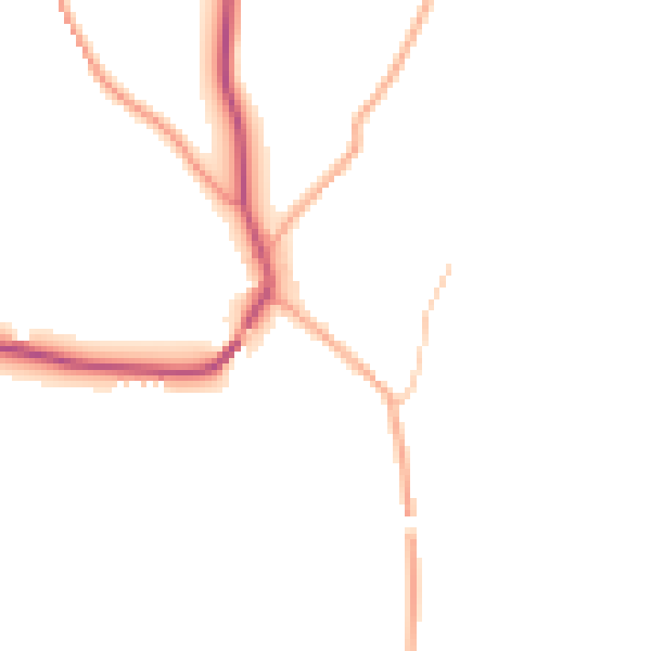 Daytime road noise heatmap for ST21 6QT