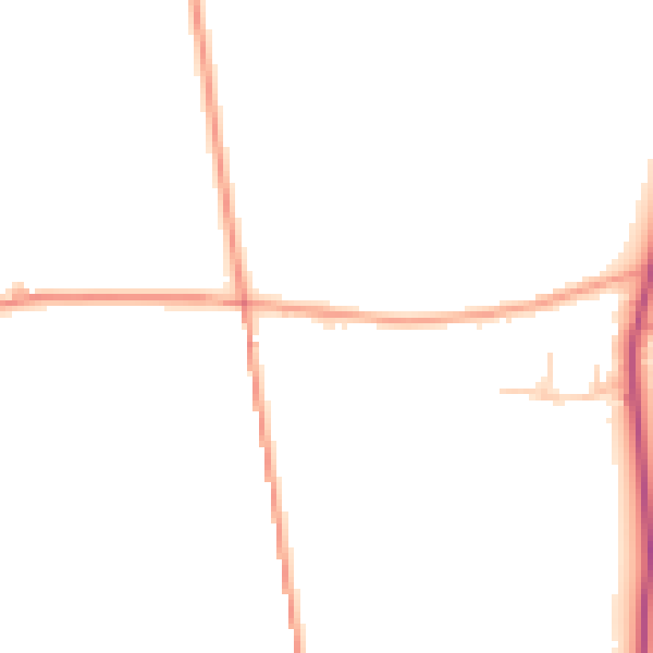 Daytime road noise heatmap for ST21 6RL