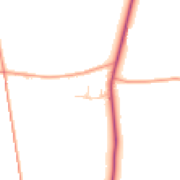 Daytime road noise heatmap for ST21 6SU