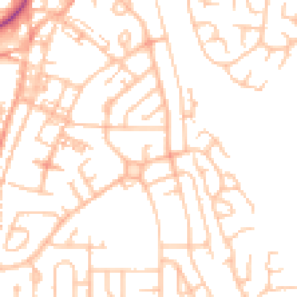 Daytime road noise heatmap for ST8 6EU
