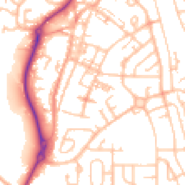 Daytime road noise heatmap for ST8 6HZ