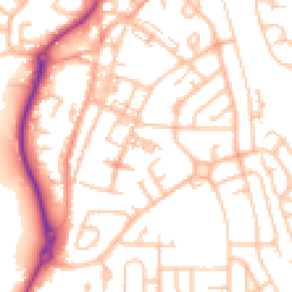 Daytime road noise heatmap for ST8 6JB
