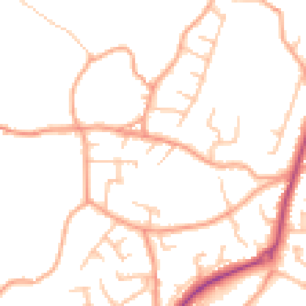 Daytime road noise heatmap for ST8 6QA